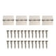 thumbnail image 2 of Diseño a tope con cojinetes resistentes y esquinas cuadradas, incluye 24 tornillos para puertas de hotel de madera Bisagras de puerta de acero resistentes, paquete de 4, 2 of 8