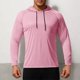 thumbnail image 1 of pstuiky camisetas de manga larga para hombre, Blusa deportiva informal de color liso con capucha y manga larga raglán con cordón y resistente al sol para hombre top de hombre xl, 1 of 5