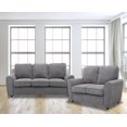 thumbnail image 1 of Topline Home Furnishings Ensemble canapé-causeuse gris peluche, 1 of 3