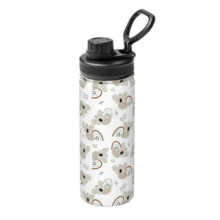 

Ocsxa Cartoon Koala Print 18oz Stainless Steel Water Bottle Unisex Water Bottle Insulated Sports Water Cup Flask for Cold Water Drinks/Sports/Travel/Car/School