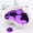 Purple, variant on Sequins, Purple Iridescent Laser Silver Back Single Hole Sequins, 0.4inch 10g Pack, DIY Belly Dance Costume Crafting Material