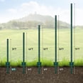 thumbnail image 1 of OUYAWEI 12pcs 3FT Metal Fence Post T Post Wire Fence Lawn Garden Green, 1 of 7