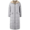 thumbnail image 4 of Winter clothing for women Plus Size Winter Coat Women Fashion Hooded Long Sleeve Mid Length Slim Fit Padded Jacket Warm Lined Casual Outwear For Daily Wear Holiday, 4 of 5