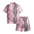 thumbnail image 4 of Mens Vintage Shirt and Shorts Set Retro Print Button Up Camp Collar Top with Elastic Waist Shorts Casual Summer Beach Outfit, 4 of 6
