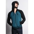 thumbnail image 2 of Victorious Men's Raglan Light Weight Zip Down Hoodie TH864 - CRB -XL, 2 of 4