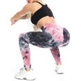 thumbnail image 4 of Collants de Sport pour Femmes Leggings de Compression Pantalons de Yoga d'Entraînement Froissés, 4 of 6