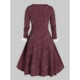 thumbnail image 2 of Más el tamaño de la piel de imitación Insertar Vestido de punto abotonado Rosegal Vestidos casuales de talla grande, 2 of 5