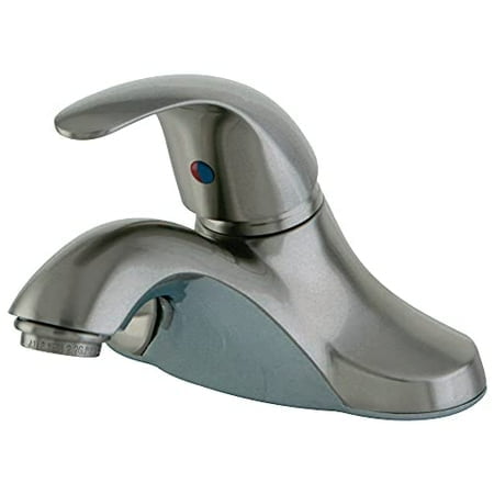Kingston Brass KB6548LP Legacy Robinet de Lavabo 4 Pouces avec Levier Unique Sans Remontée, Nickel Brossé
