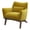 Yellow, variant on Gatsby Mid Century Modern Furniture Style Dark Gray Fabric Accent Armchair