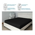 thumbnail image 7 of DNG Creations 6 Piece Zipper Sheet Set - Include (1 Fitted Sheet Base, 2 Base Sheet has Zipper, 1 Flat Sheet And 2 Pillowcase) 10 Inch Deep Pocket ( Solid Black / Queen ), 7 of 7