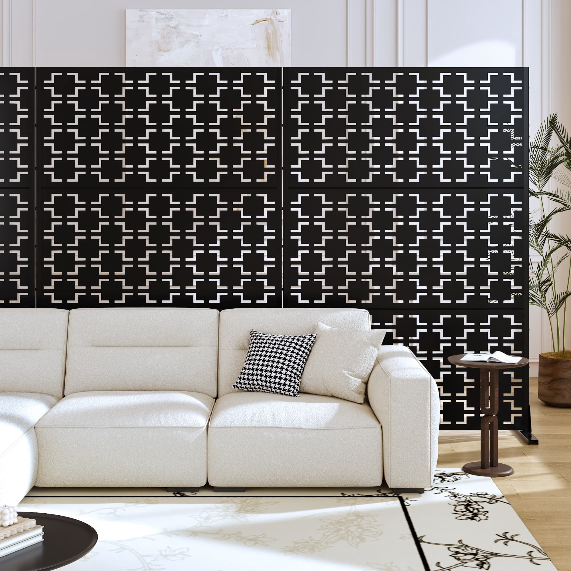 MAYEERTY Tall Extra Wide Extra Wide Privacy Screen, Folding Privacy Screens with Diamond Double-Weave Room dividers and Freestanding Room Dividers Privacy Screens