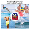 thumbnail image 6 of Men's 2 in 1 Swim Trunks with Compression Liner Haitian Flag Quick Dry Beach Shorts, 6 of 6