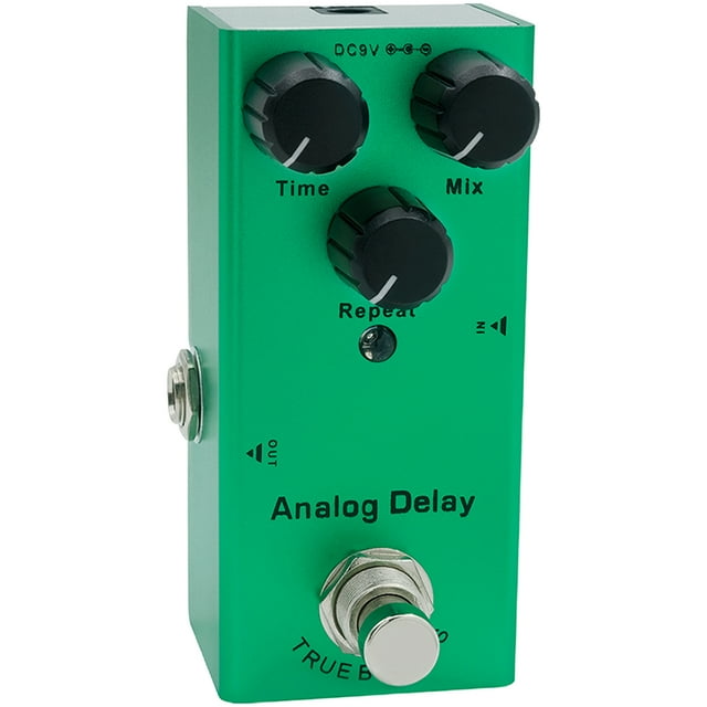 MasteelfCA Pédale d'Effets de Guitare Électrique Analogique à Retard Type Simple True Bypass (Retard Echo)