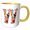 Yellow/White, variant on 3drose, Pretty Floral Monogram Initial W, 11oz Mug