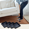 thumbnail image 4 of 8Pcs Anti-Slip Furniture Pads- 2.5x2.5In Square Rubber Anti Skid Caster Cups, Leg Coasters-Couch, Chair, Bed Stoppers, 4 of 4