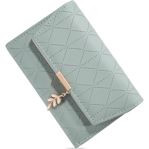 Wallet Woman Leather Small Bifold RFID Blocking Card Holder Ladies Wallet with Zipper Pocket