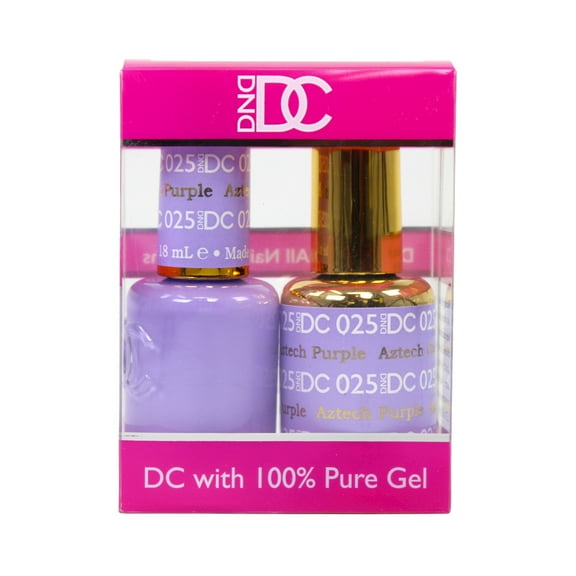 DND - DC Duo Soak off Gel & Matching nail polish - 025 Aztech Purple
