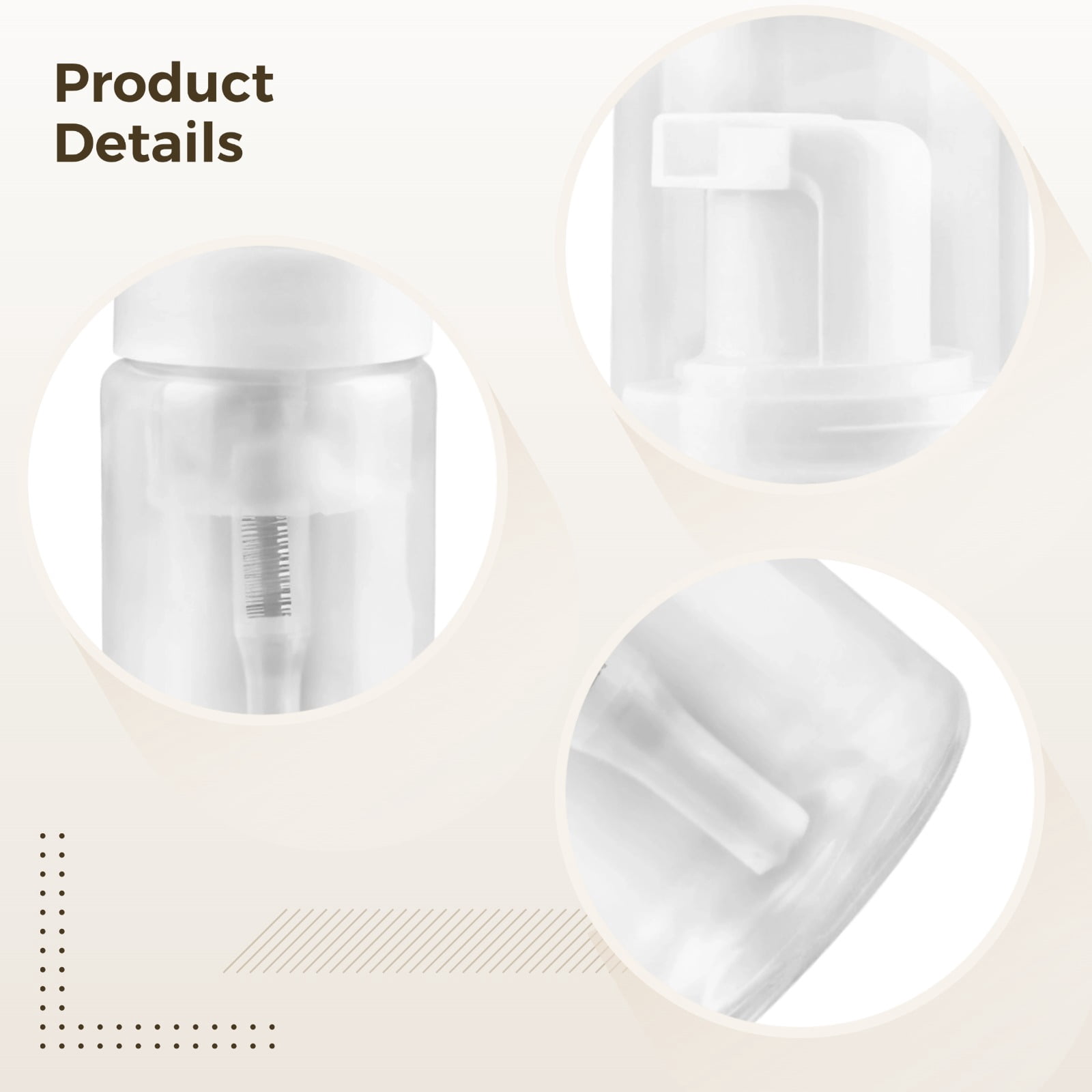 24 PCS Travel Foam Bottles,30 ml Empty Foam Pump Bottles,Leakproof Plastic Container for Travel Size Hand Soap,Shampoo,Lotion,Body Wash