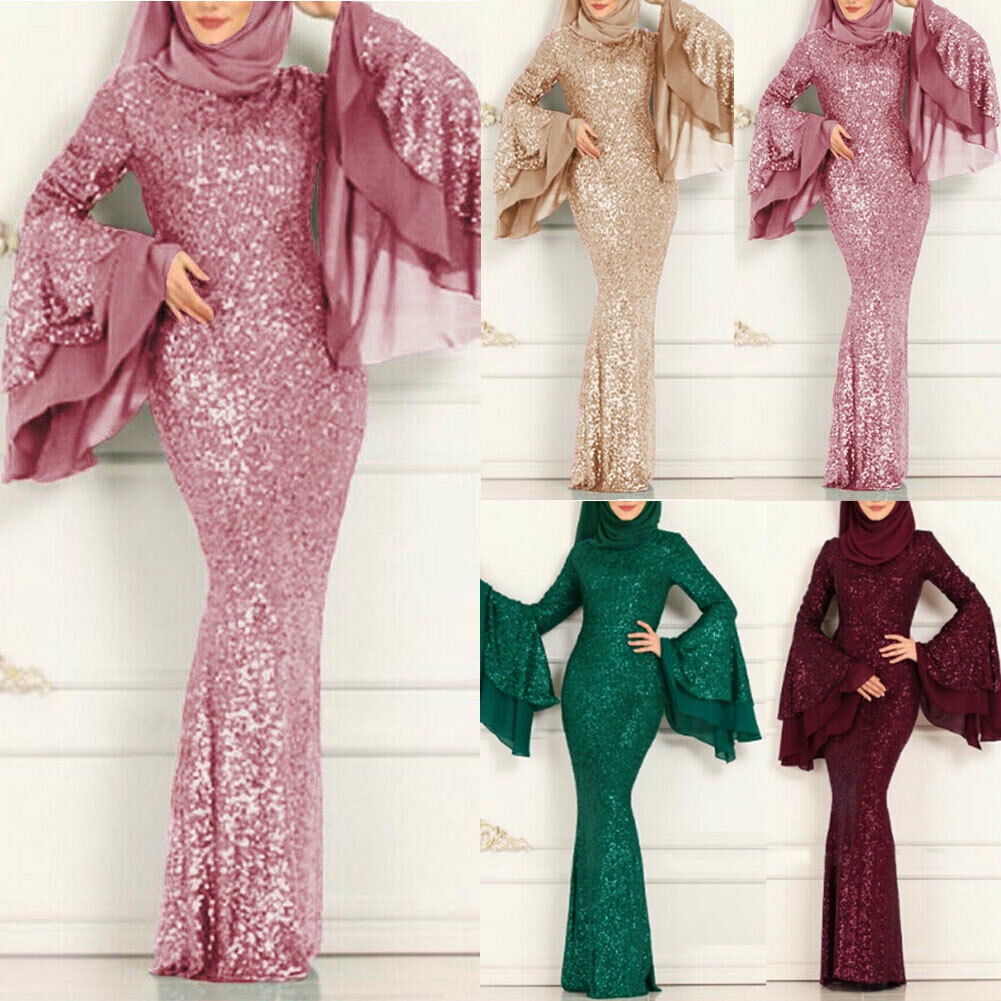 sequin dress muslimah