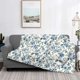 thumbnail image 2 of Fotbe Vintage Blue Floral Manta de Franela con Estampado, Manta Ultrasuave para Cama, Sofá, Auto, Hipoalergénica y Antibolitas-40"x30", 2 of 6