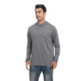 thumbnail image 4 of Zfeel Hooded Pullover for Men, Men's Active Hoodie, Moisture-Wicking & Lightweight, Charcoal, M, 4 of 5