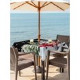 thumbnail image 2 of Outdoor Tablecloth with Umbrella Hole and Zipper, Christmas Truck Square Table Cloth 60x60 Inch Waterproof Tablecloth, Winter Snowflakes Xmas Tree Deer Black Picnic Table Cover for Patio Camping, 2 of 7
