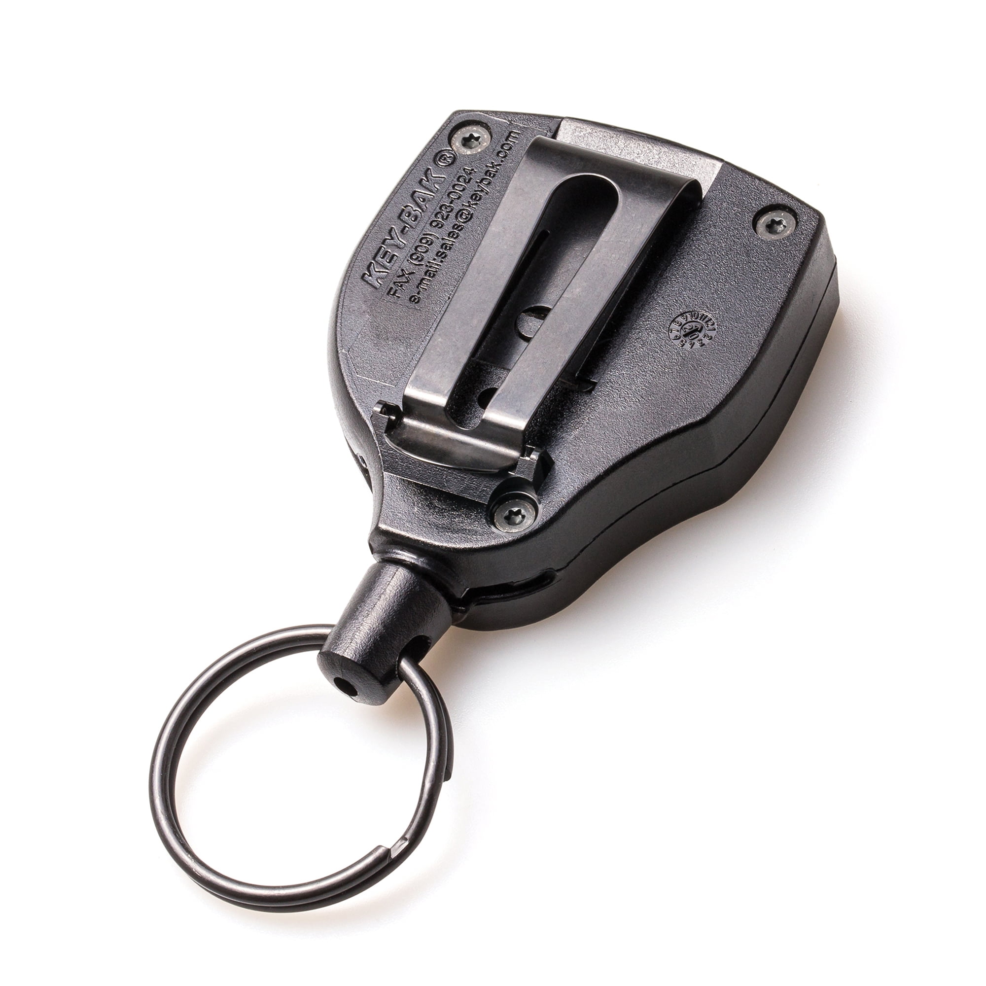 KEY-BAK SUPER48 Heavy Duty Polycarbonate Retractable Keychain with Ball-Joint Lock, One Size
