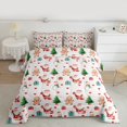 thumbnail image 3 of Manfei Kawaii Santa Claus Bedding Comforter Set for Teens, Cute Xmas Tree Twin Comforter Sets, Merry Christmas Reversible Bedding Set, Microfiber Bedroom Decor, 2 Pieces, 3 of 9