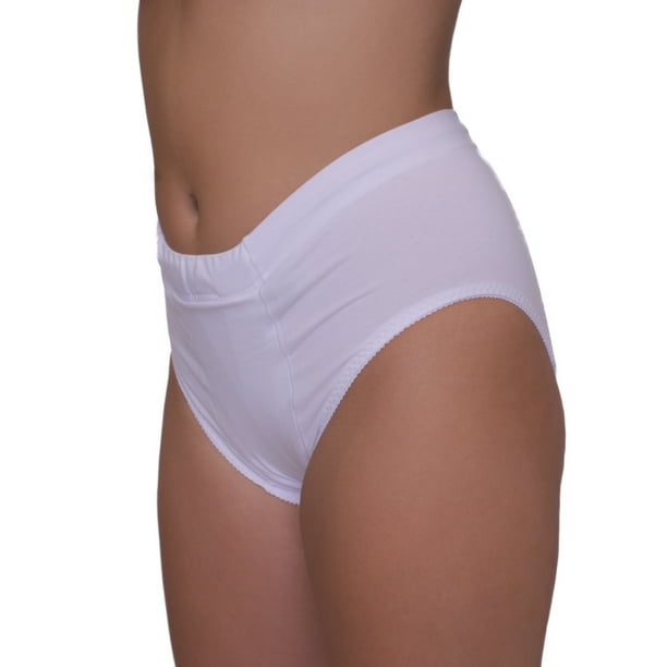 Underworks Vulvar Varicosity and Prolapse Support Panty with Groin  Compression Bands. White - Medium