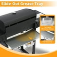 thumbnail image 4 of 3-Burner Propane Gas Grill with Cast Iron Grates, 252 Sq. In. BBQ Grilling Space, Foldable Side Shelves for Portable Outdoor Patio Camping, Black, 4 of 7