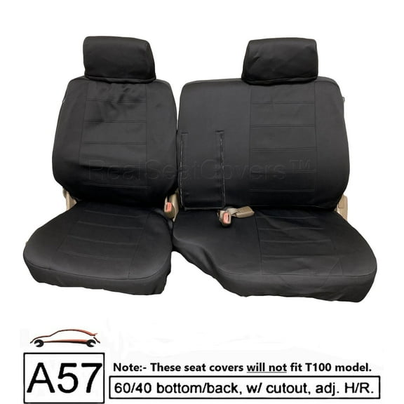 RealSeatCovers Waterproof Seat Cover for Front 60/40 Split Bench A57 Custom Made for Toyota Pickup 1990-1995 Exact Fit