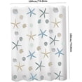 thumbnail image 2 of Cortina De Ducha De Playa Tema De Playa Concha De Estrella De Mar Tela Impermeable Baño,Cortina De Ducha De Océano Estrella De Mar 180X180Cm, 2 of 5