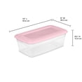 thumbnail image 5 of Sterilite Plastic 6 Qt. Storage Box Blush Pink Set of 40, 5 of 9