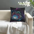 thumbnail image 4 of Square Throw Pillow Covers Beautiful Blooming Glowing Flower Pillow Cases Decorative for Home Bedroom Sofa Colorful Petals Natural Floral Painting Pillowcases Standard Size 18X18 Inch, 4 of 6