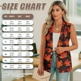 thumbnail image 7 of Uorisanigo Autumn Maple Leave Womens Vest Waistcoat Open Front with Pockets Sleeveless Blazer Vest for Women Loose Blazer Vests Fashion Size S, 7 of 7