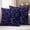 Dark Blue White, variant on Abstract Style Outdoor Waterproof Pillow Covers, Face Line Modern Character Art Navy Blue Decorative Square Throw Pillowcase Sofa Cushion Sham for Patio/Couch/Chair, 24"x24" 2 Pack