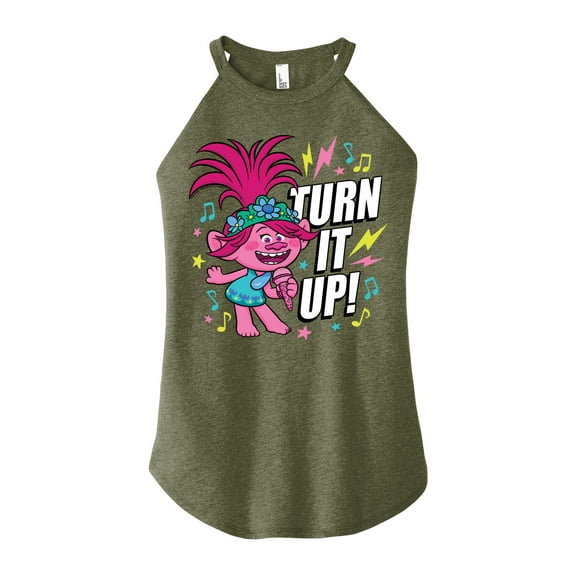 Trolls - Turn It Up - Juniors High Neck Tank Top
