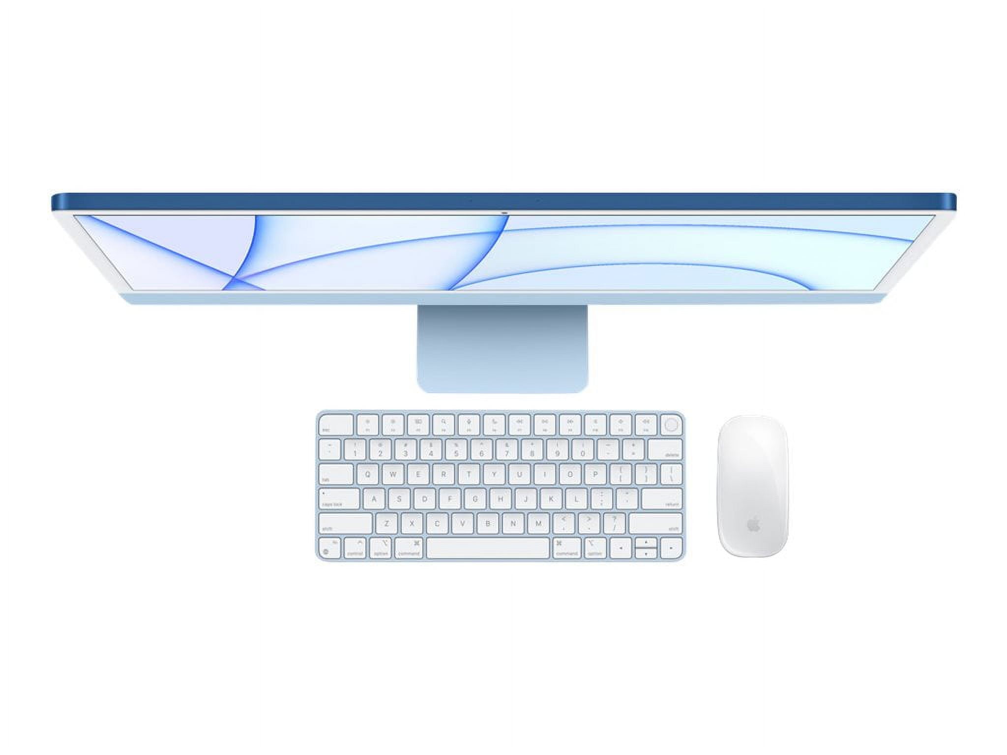 Apple, iMac, Desktop Computer, All-in-One with M1 Chip, 24-inch, 8GB RAM, 512GB SSD, Webcam, Blue