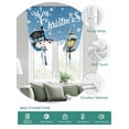 thumbnail image 2 of Blue Snowman Christmas Tie Up Curtains for Windows 63 Inch Length Balloon Curtains Kitchen Adjustable Balloon Window Shade Xmas Gifts Wreath Snowflake Tie Up Valance Bathroom Curtain Window 42"x63", 2 of 6
