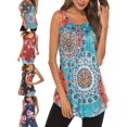 thumbnail image 1 of Luxtrada Plus Size Women Floral Tank Tops Summer Boho Top Vest Oversized Loose Sleeveless Tee Shirts Blouses S-2XL, 1 of 9