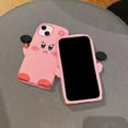 thumbnail image 3 of Kawaii Phone Cases for iPhone 13 Pro,Cute 3D Cartoon Pink Star Phone Cover Soft Silicone Funny Angry Expression with Pan Case for Women Girls Shockproof Protector for iPhone 13 Pro, 3 of 16
