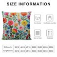 thumbnail image 5 of Orinice Wildflower Faux   Print   Throw Pillow Cover, Boho  Floral Decorative Cushion Case, Spring Summer Home Room Couch Decor Mom Wife Sister Her Flower Soft Pillowcase 18x18in, 5 of 5