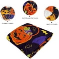thumbnail image 4 of Halloween Blanket Haunted Throw Pumpkin Ghost Spooky Spider Webs Bat Black Cats Witch''s Hat Skull Potions Flannel Halloween Fleece Blankets and Throws (50" x 60"), 4 of 5