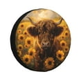 thumbnail image 2 of Balery Cute Cow Sunflower Field Tire Covers - Tough Tire Wheel Protector for Truck, SUV, Trailer, Camper, RV -17 inch, 2 of 8