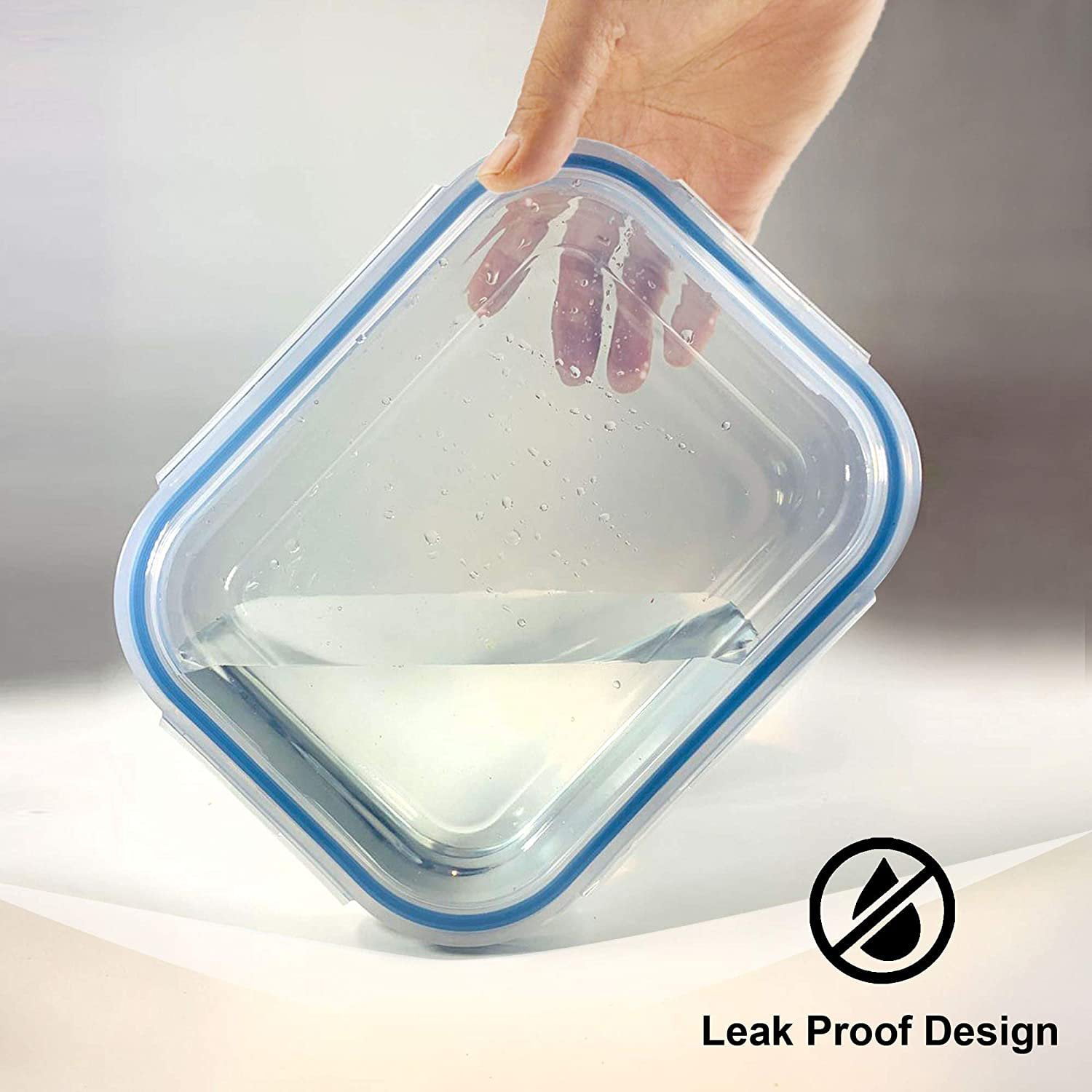 Prepology 4 qt. Glass Container with Locking Lid & Carry Handle