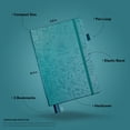 thumbnail image 6 of Clever Fox Dotted Journal 2.0 – Compact Planning and Sketching Dot Grid Notebook 120 GSM Thick, No-Bleed Paper – Planner with Pen Loop, Pocket, Ribbons, Stickers A5 - Aquamarine, 6 of 8
