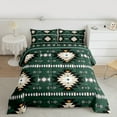thumbnail image 2 of Homewish Green Aztec Queen Comforter Set, Bohemian Geometric Bedding Sets, Rustic Lodge Cabin Farmhouse Bedding Comforter Set, Ultra Soft Home Decor, 2 of 8