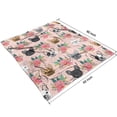 thumbnail image 2 of Pink French Bulldog Flowers Florals Blanket,Comfortable Soft Flannel Throw Blanket,All Season,Warm Lightweight Blankets for Sofa Bed Couch Living Room Chair,50"x60", 2 of 4