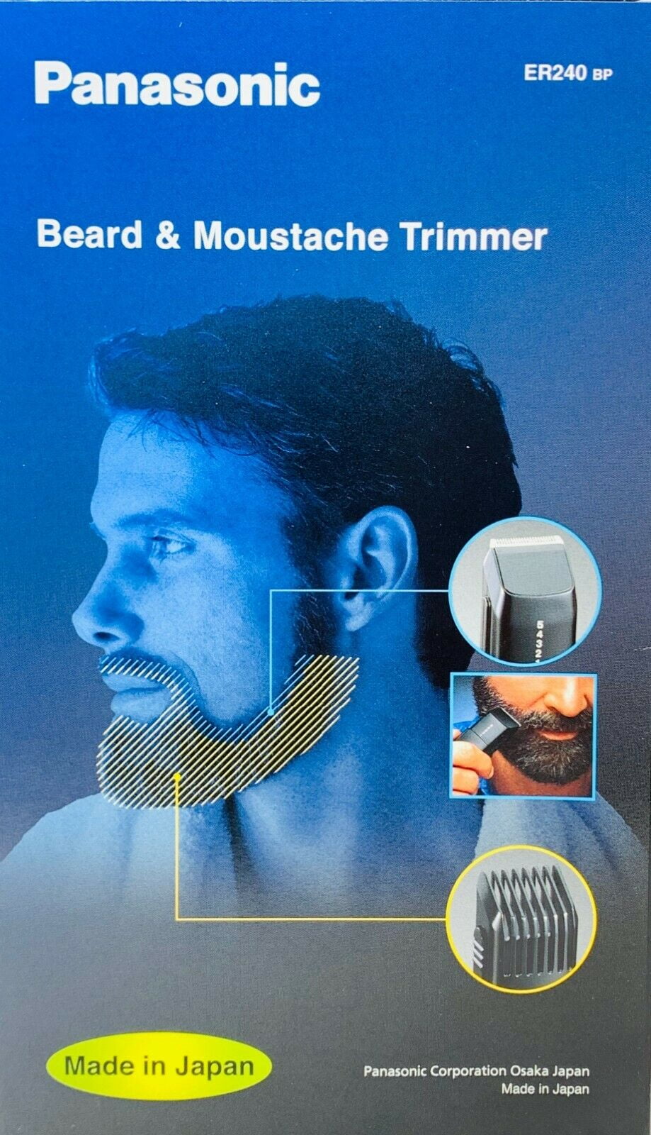panasonic er240b beard & mustache trimmer