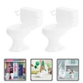 thumbnail image 1 of FONDOTIN 4 Pcs Petite Toilette en Plastique Décorative Modèle Réaliste pour Jeux de Rôle, 1 of 8